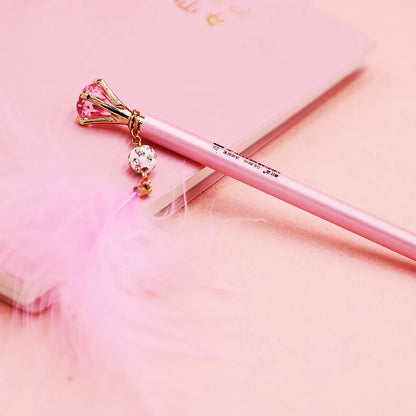 Ellen Brook Cute Press Mechanical Pencil – Feather Diamond Design