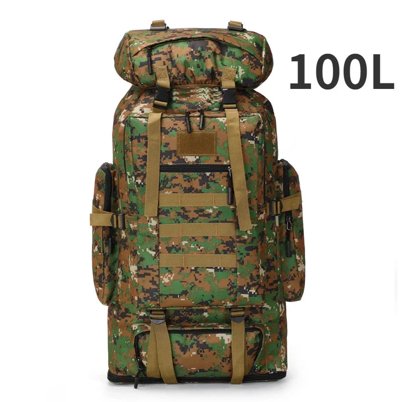 Tactical Mountaineering Backpack – Large Capacity Hiking & Travel Ba