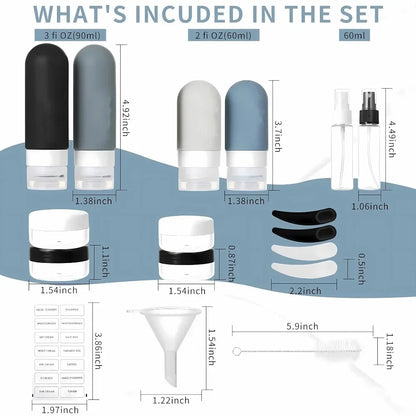 Leak-Proof Travel Bottle Set – Portable Refillable Toiletry Containers