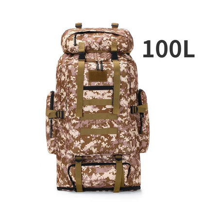 Tactical Mountaineering Backpack – Large Capacity Hiking & Travel Ba