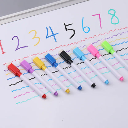 8PCS Erasable Whiteboard Markers - Colorful Board Markers for School & Office