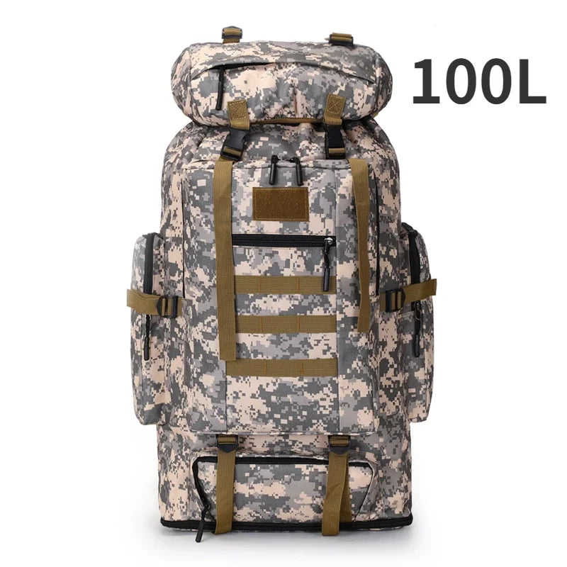 Tactical Mountaineering Backpack – Large Capacity Hiking & Travel Ba