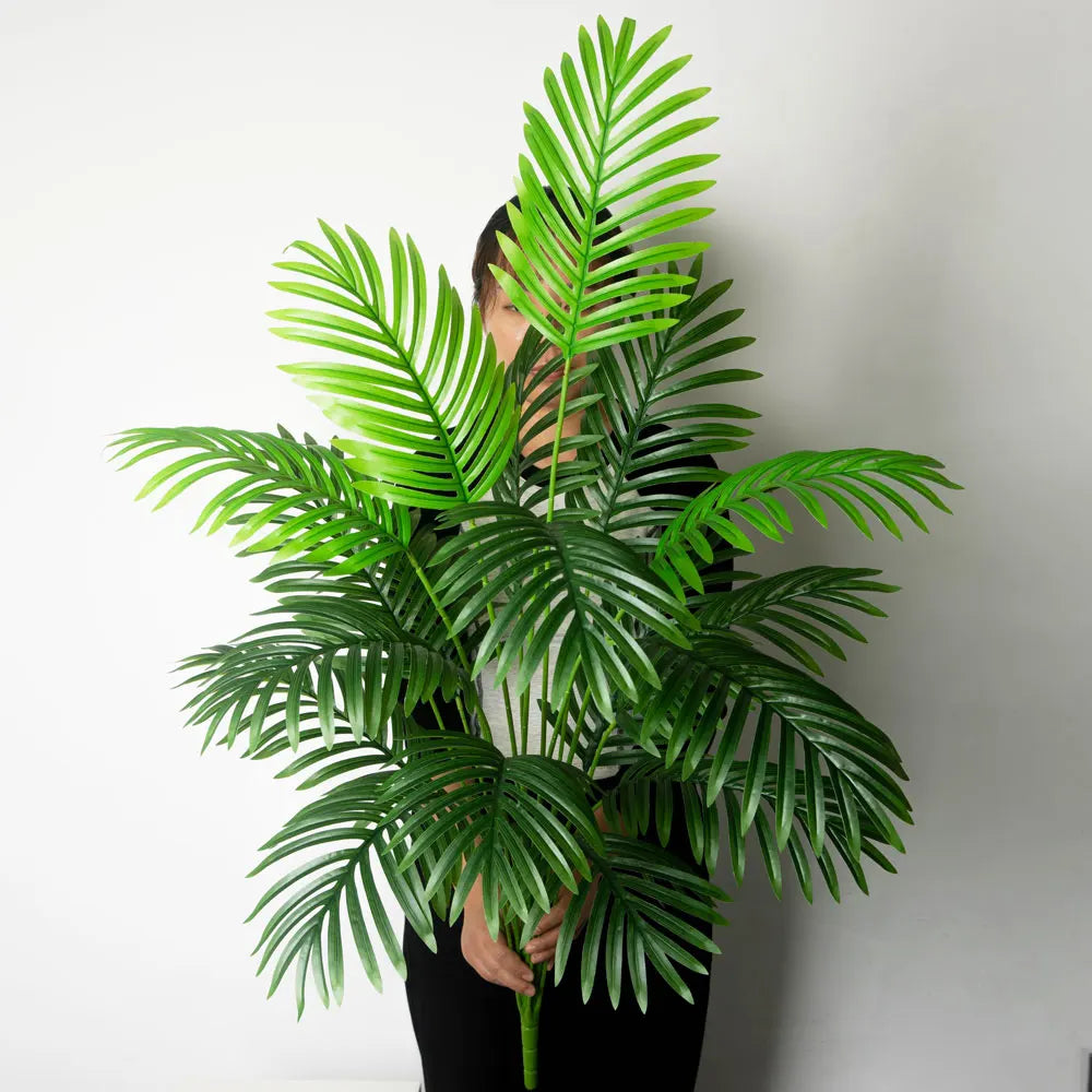 90-120cm Large Artificial Palm Tree - Tropical Fake Monstera Plant for Home & Garden Decor