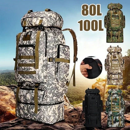 Tactical Mountaineering Backpack – Large Capacity Hiking & Travel Ba